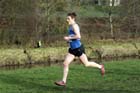 Lewis Timmins on his way to bringing Morpeth Harriers home in first place, 2013 Durham Cathedral Relays senior mens race.